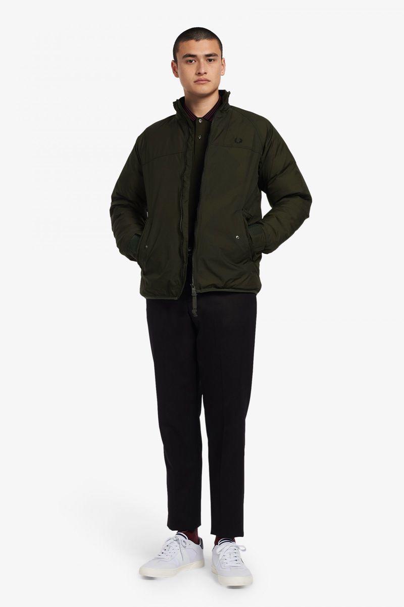 Green Fred Perry Insulated Zip-Through Men's Jackets | PH 1196HAPK